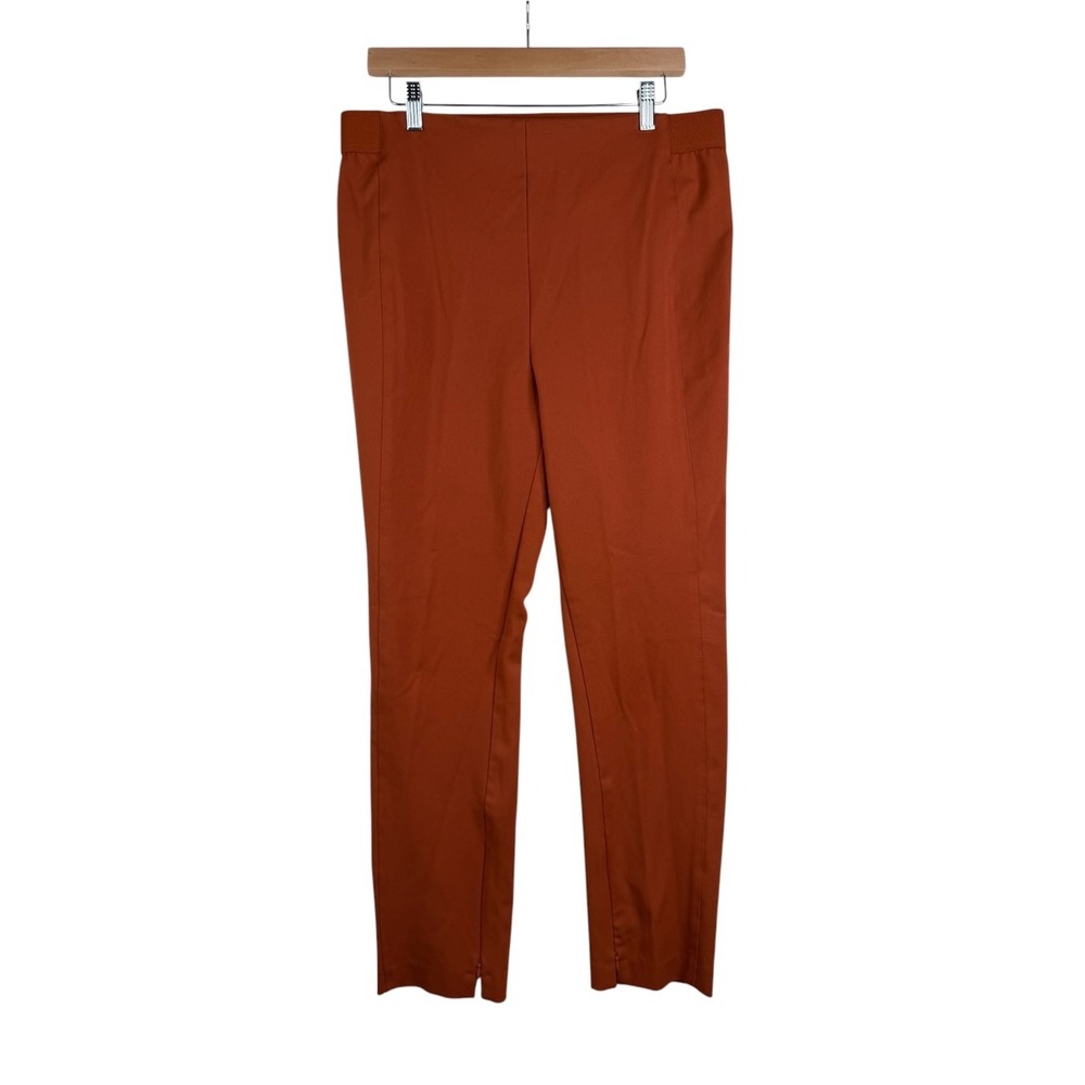 Ann Taylor Womens Rust Orange Pull On Dress Pants size Large Skinny Leg
